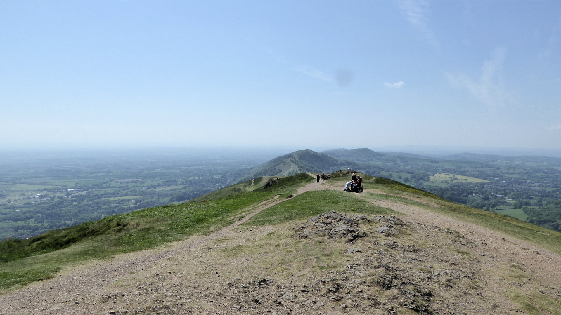 The eroded summit of Worcestershire Beacon